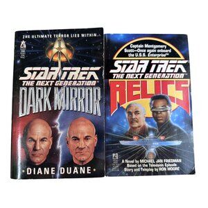 Star Trek Books The Next Generation Relics & Dark Mirror Paperback Books